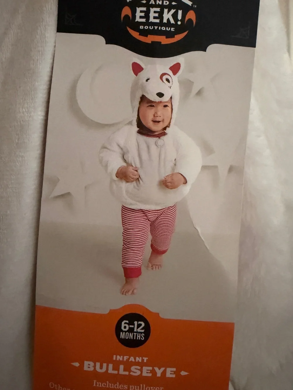 Target Infant Bullseye Puppy Costume - White & Red - Picture 1 of 4